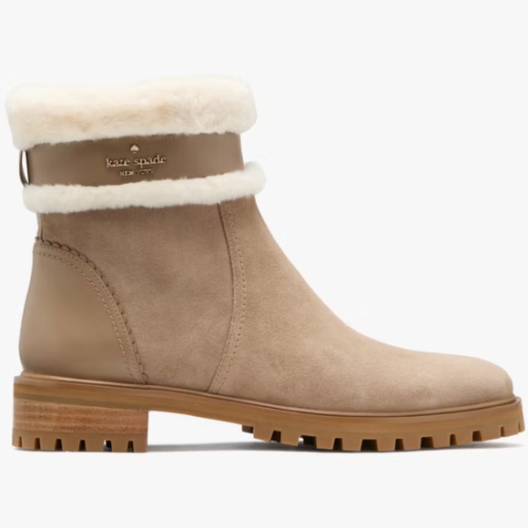 kate spade Shoes - Kate Spade Bailee Winter Boots Rustic Brown Suede Faux Fur Lug Sole Size 8.5
